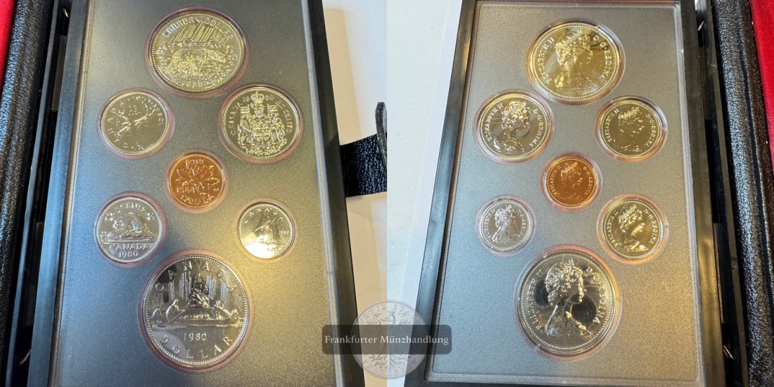  Kanada Royal Canadian Mint Proof Set 1980 FM-Frankfurt Feinsilber: 11,7g   