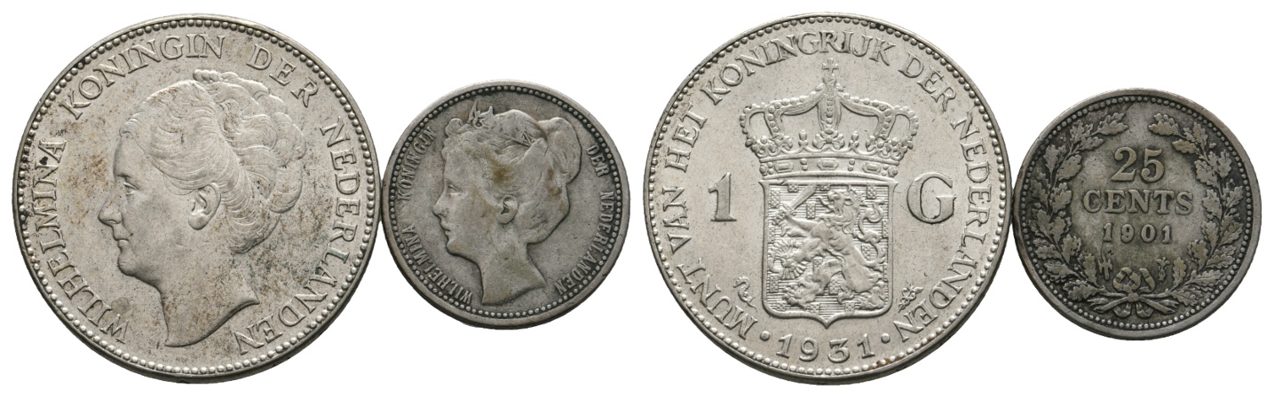  Ausland; Niederlande; 2 Kleinmünzen   