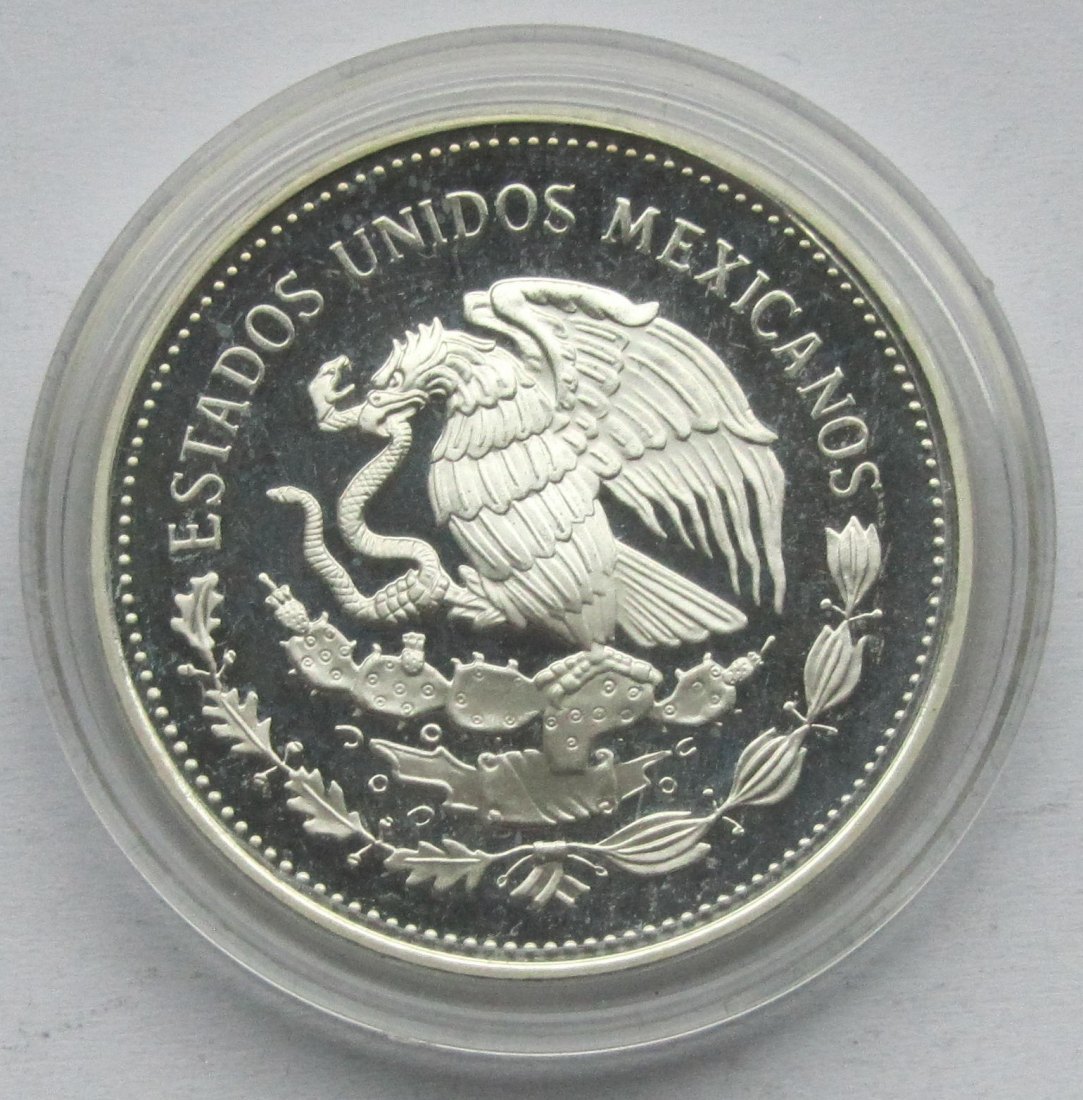  Mexiko: 100 Pesos Monarchfalter 1987, 23,5 g Feinsilber   