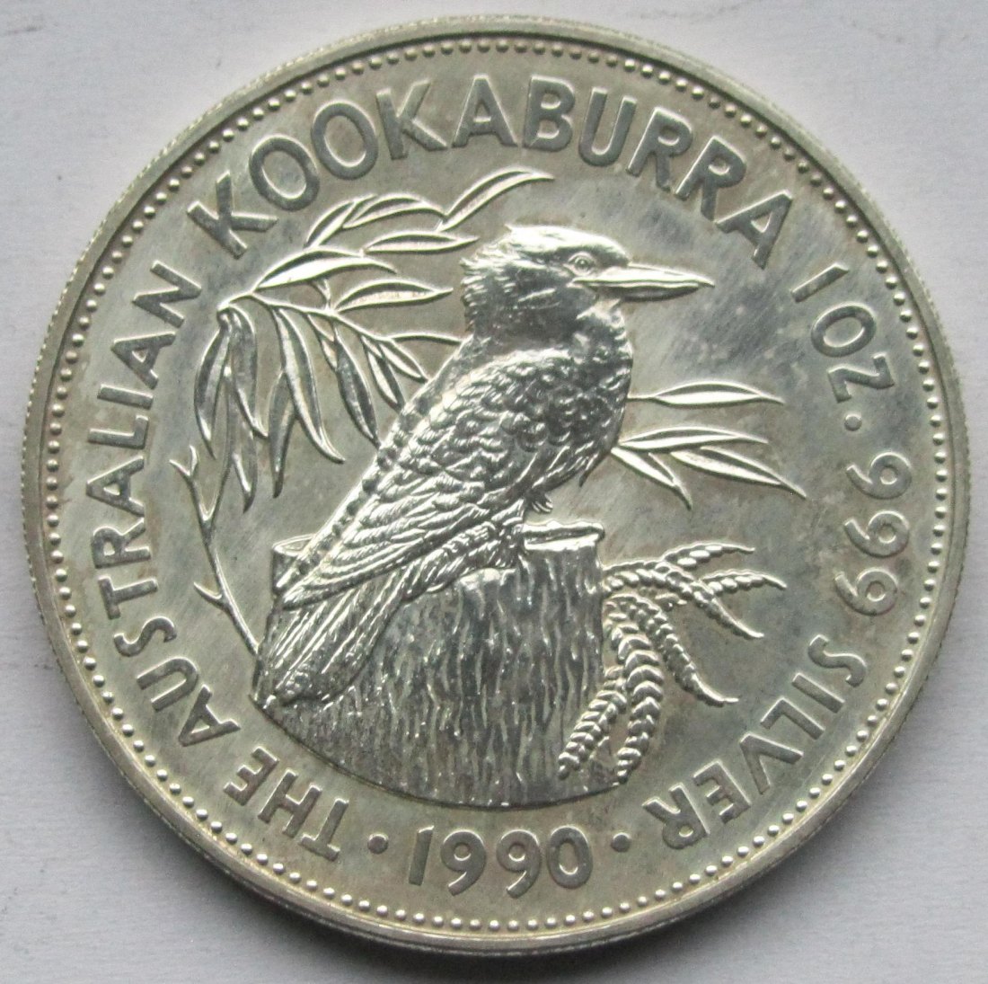  Australien: Silberunze Kookaburra 1990   