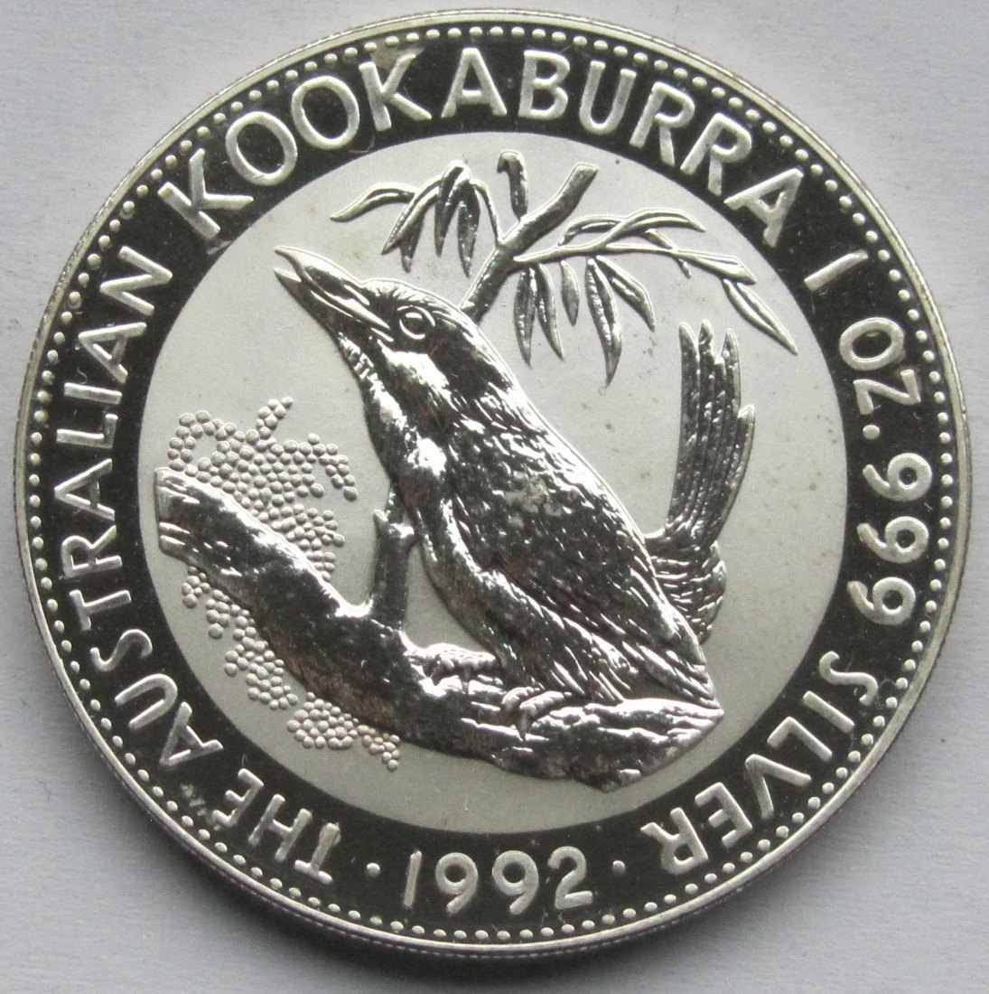  Australien: Silberunze Kookaburra 1992   
