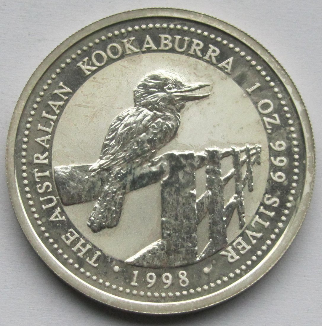  Australien: Silberunze Kookaburra 1998   