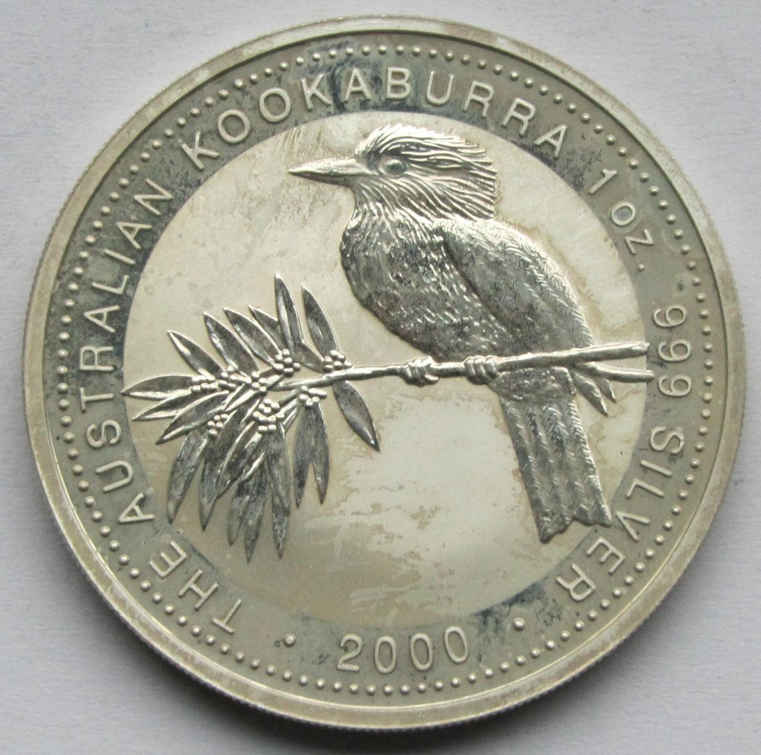  Australien: Silberunze Kookaburra 2000   
