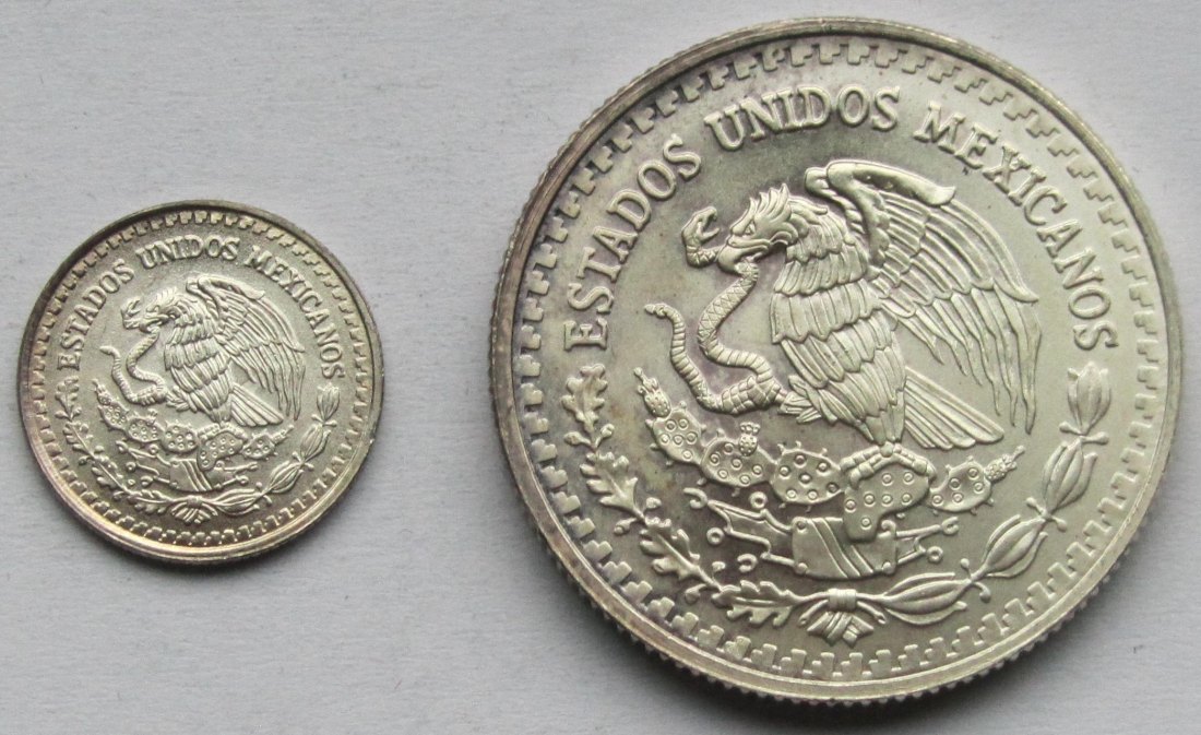  Mexiko: 1/20 + 1/2 Silberunze Libertad 1992   
