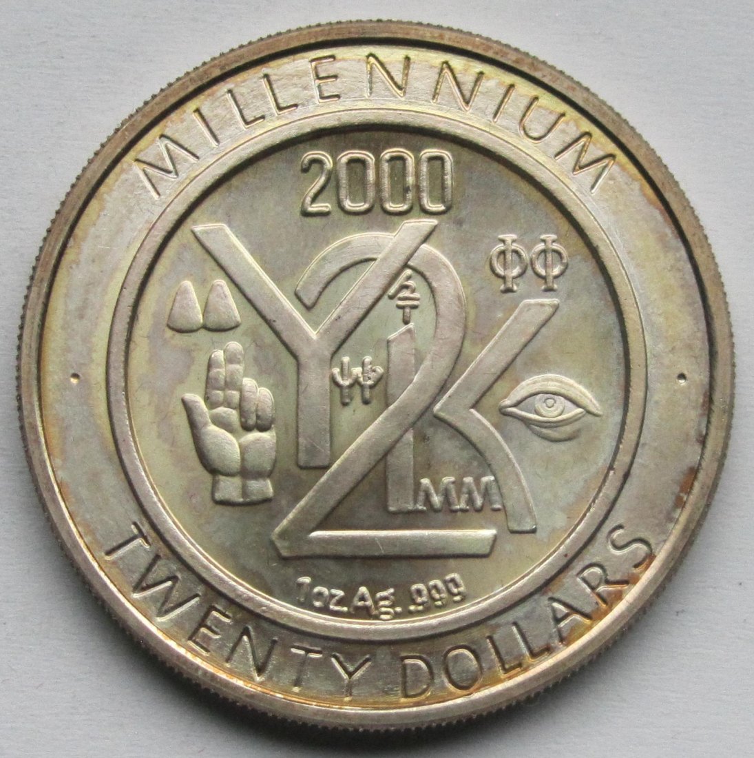  Liberia: Silberunze Millennium 2000   