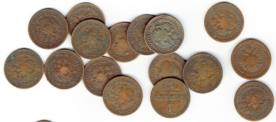  SZAIVERT KAISERREICH ÖSTERREICH FRANZ JOSEPH RESTKONVOLUT 1 KREUZER 1851 A UND B   