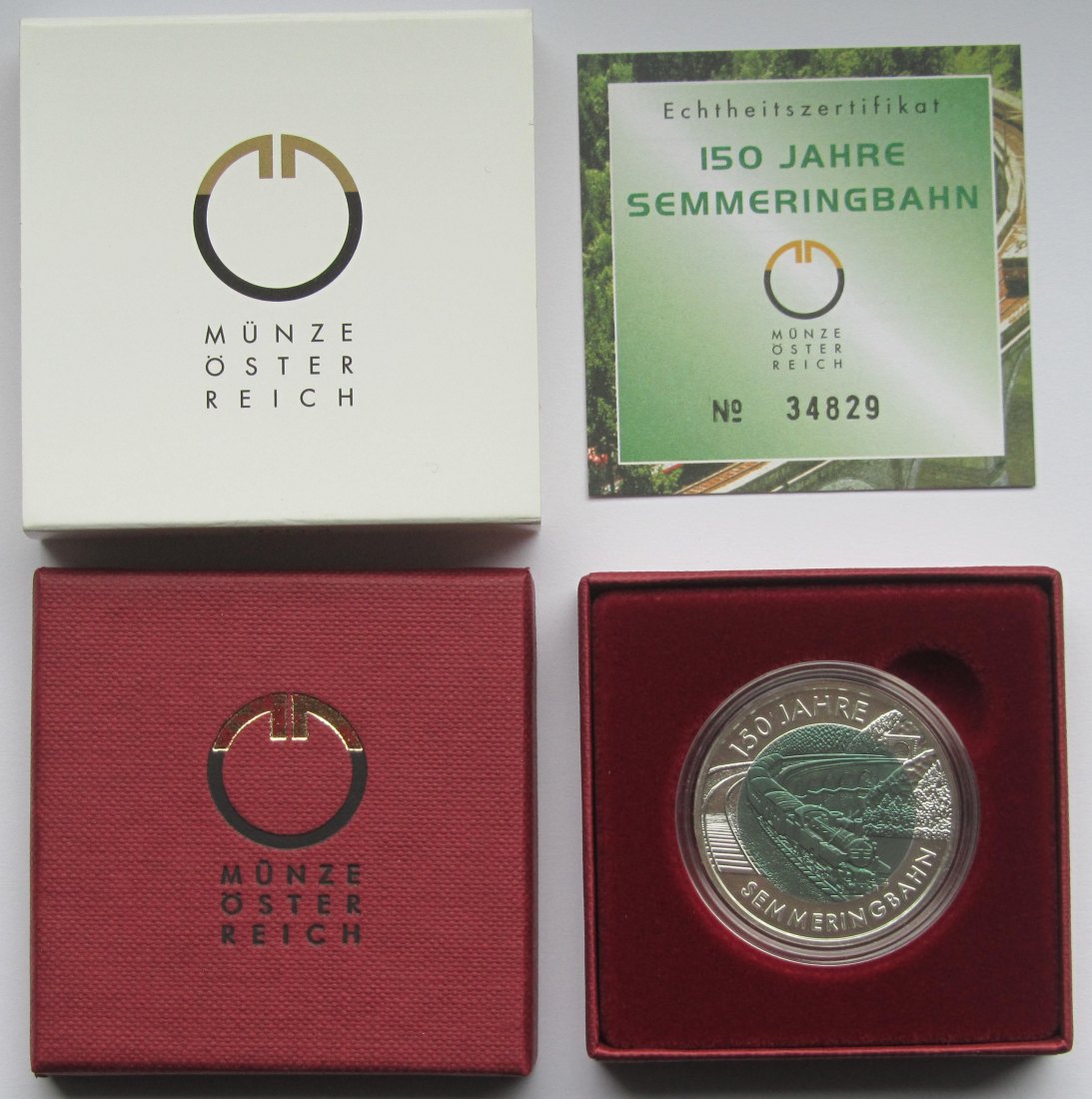  Österreich: 25 Euro Niob Semmeringbahn 2004   