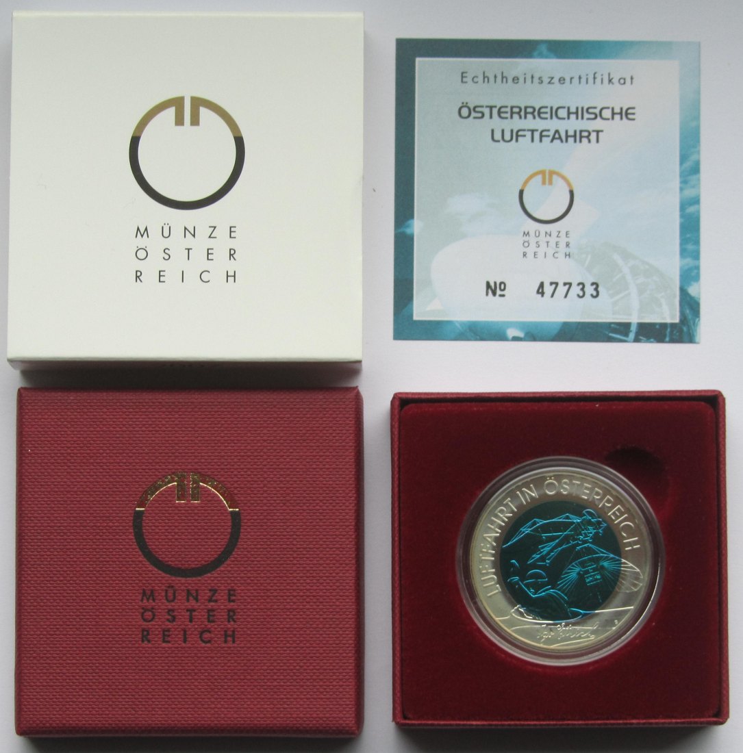  Österreich: 25 Euro Niob Luftfahrt 2007   