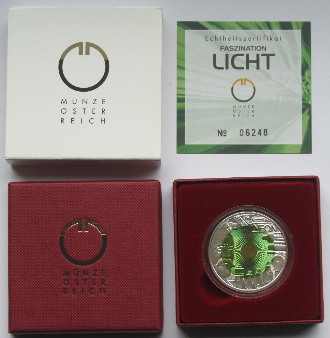  Österreich: 25 Euro Niob Licht 2008   