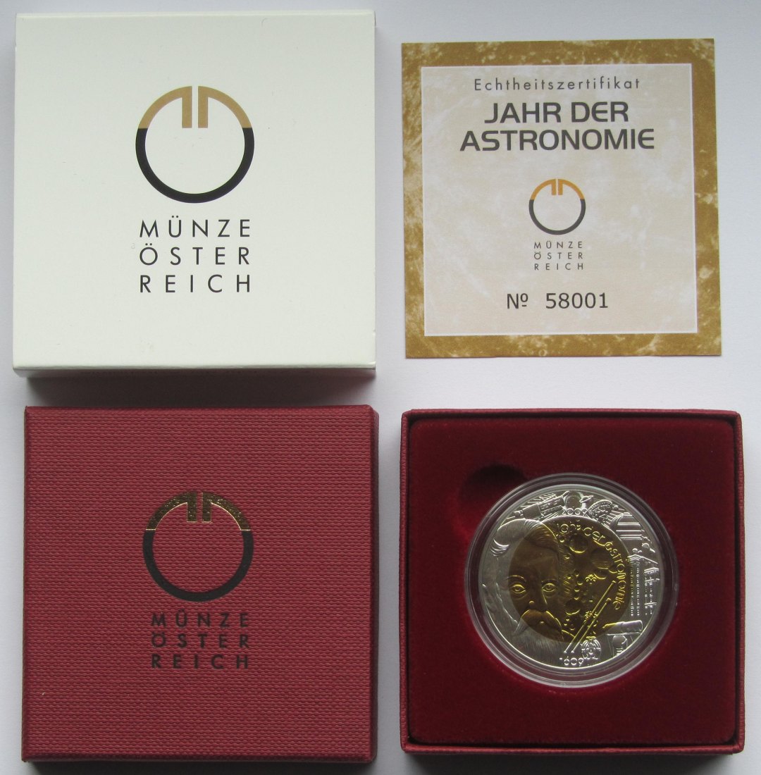  Österreich: 25 Euro Niob Astronomie 2009   