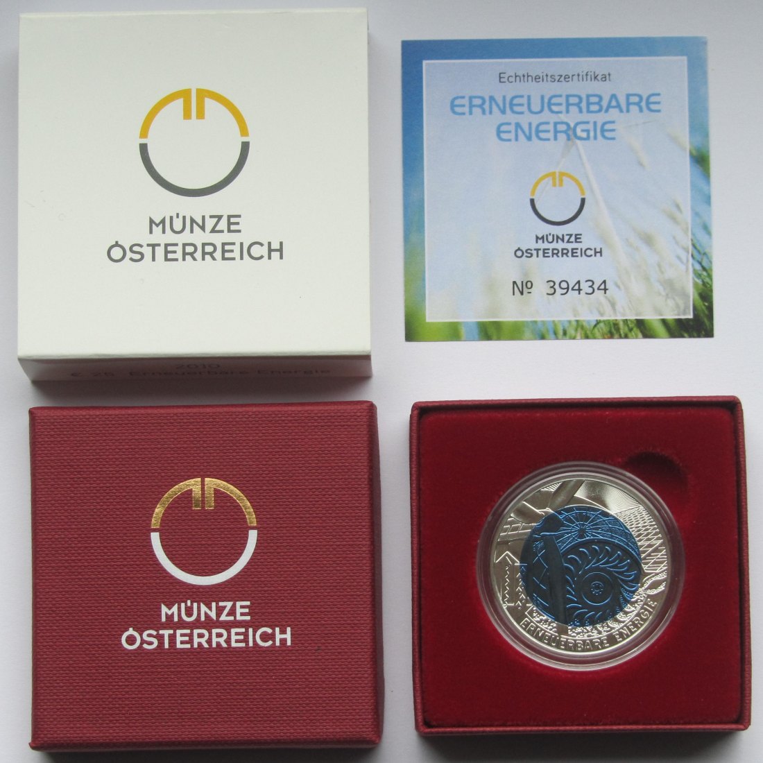  Österreich: 25 Euro Niob Erneuerbare Energie 2010   