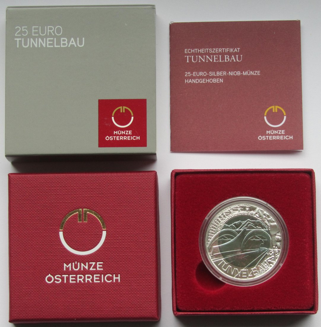  Österreich: 25 Euro Niob Tunnelbau 2013   