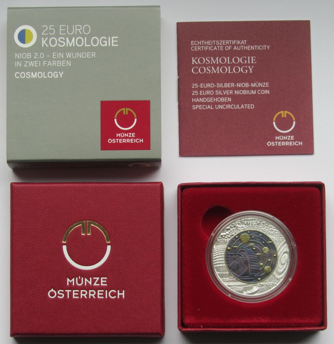  Österreich: 25 Euro Niob Kosmologie 2015   
