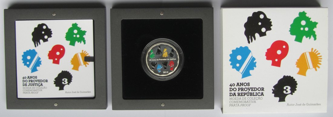  Portugal: 2,50 Euro Ombudsmann 2015, PP/Proof, selten   