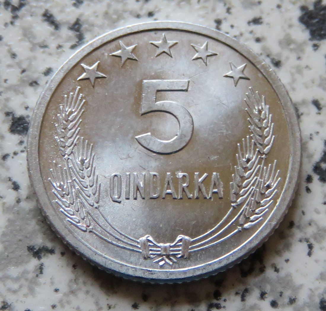  Albanien 5 Qindarka 1964   