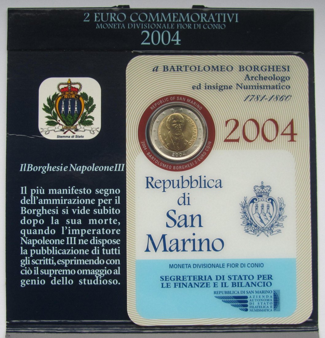  San Marino: 2 Euro Borghesi 2004   