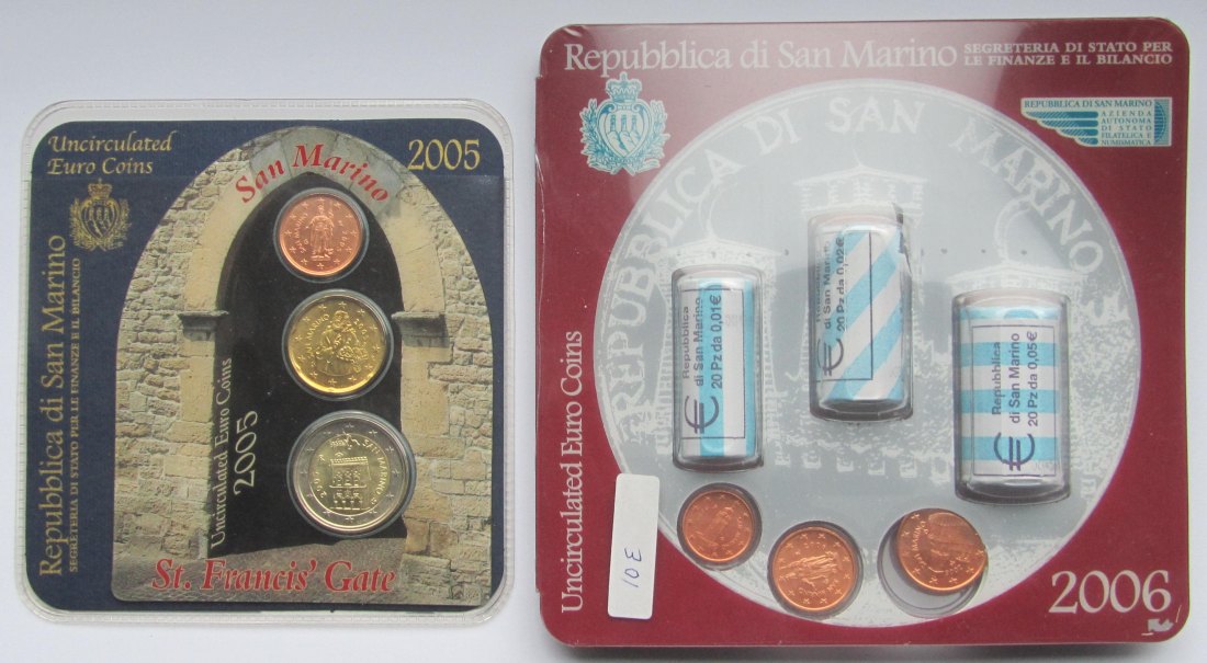  San Marino: Zwei Minisets (2005 + 2006)   