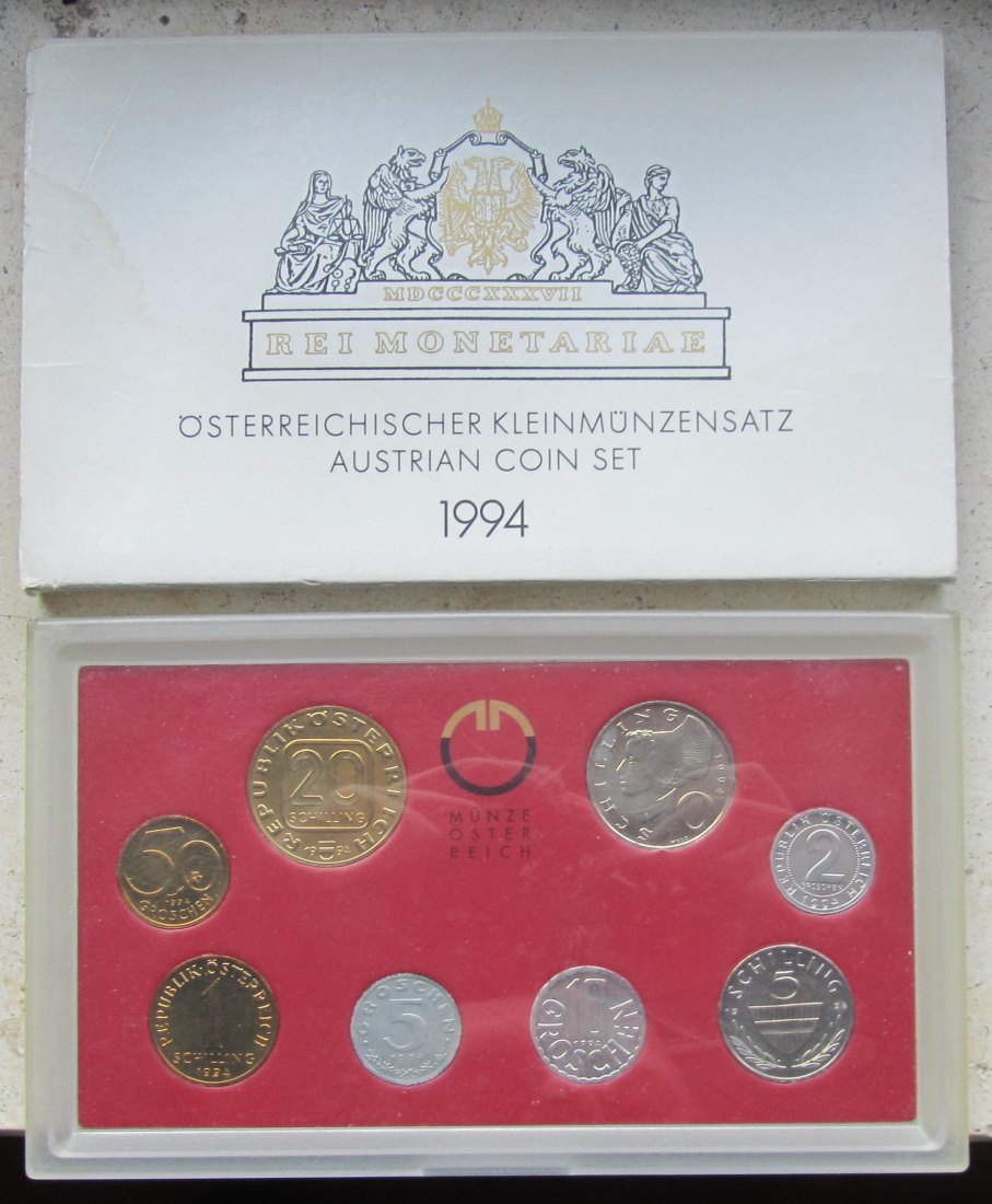  Österreich: Kursmünzensatz 1994   