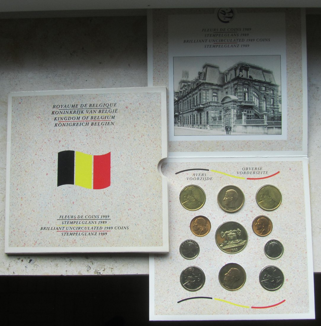 Belgien: Kursmünzensatz 1989   