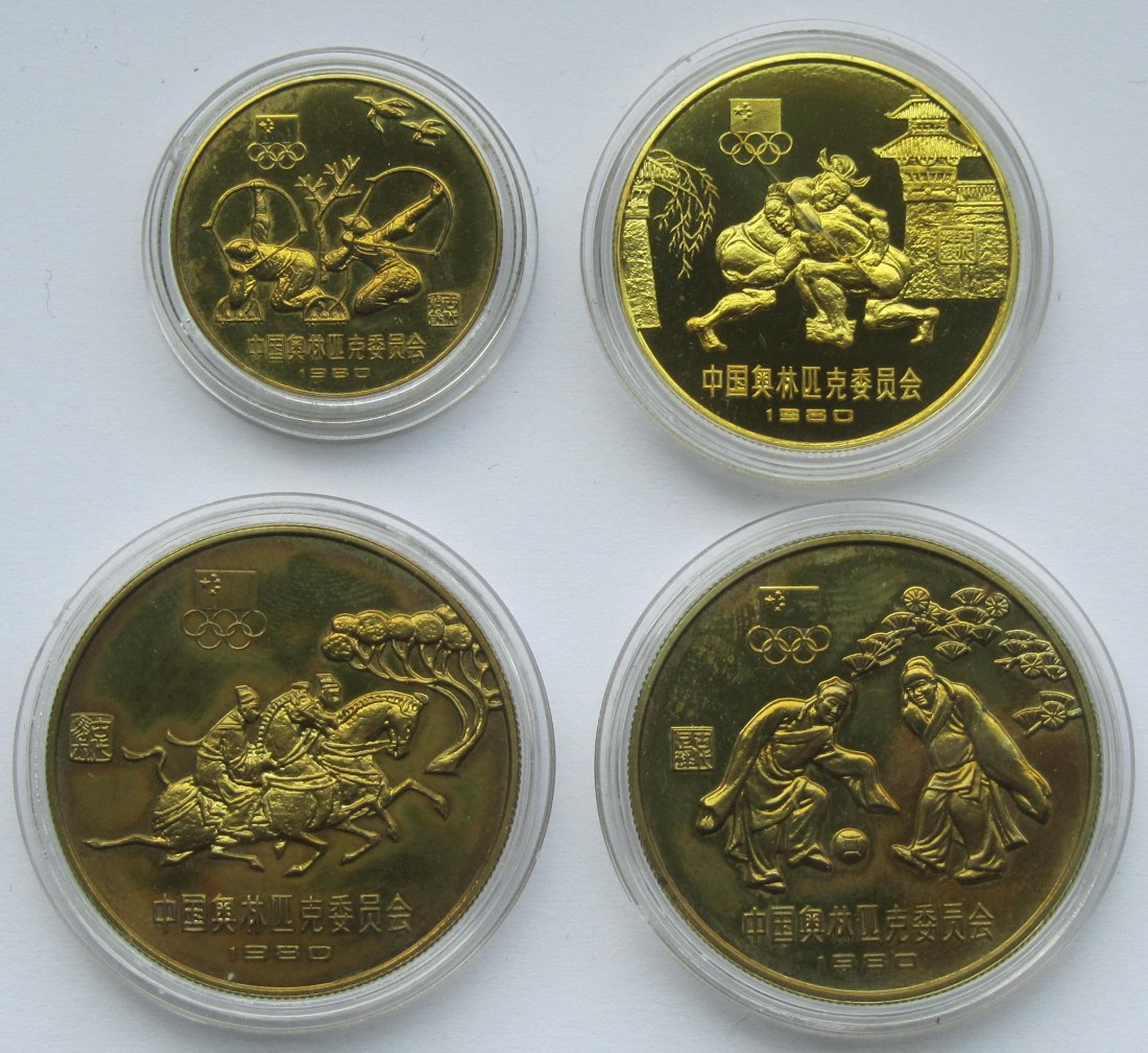  China: 4 x 1 Yuan Moskau 1980   