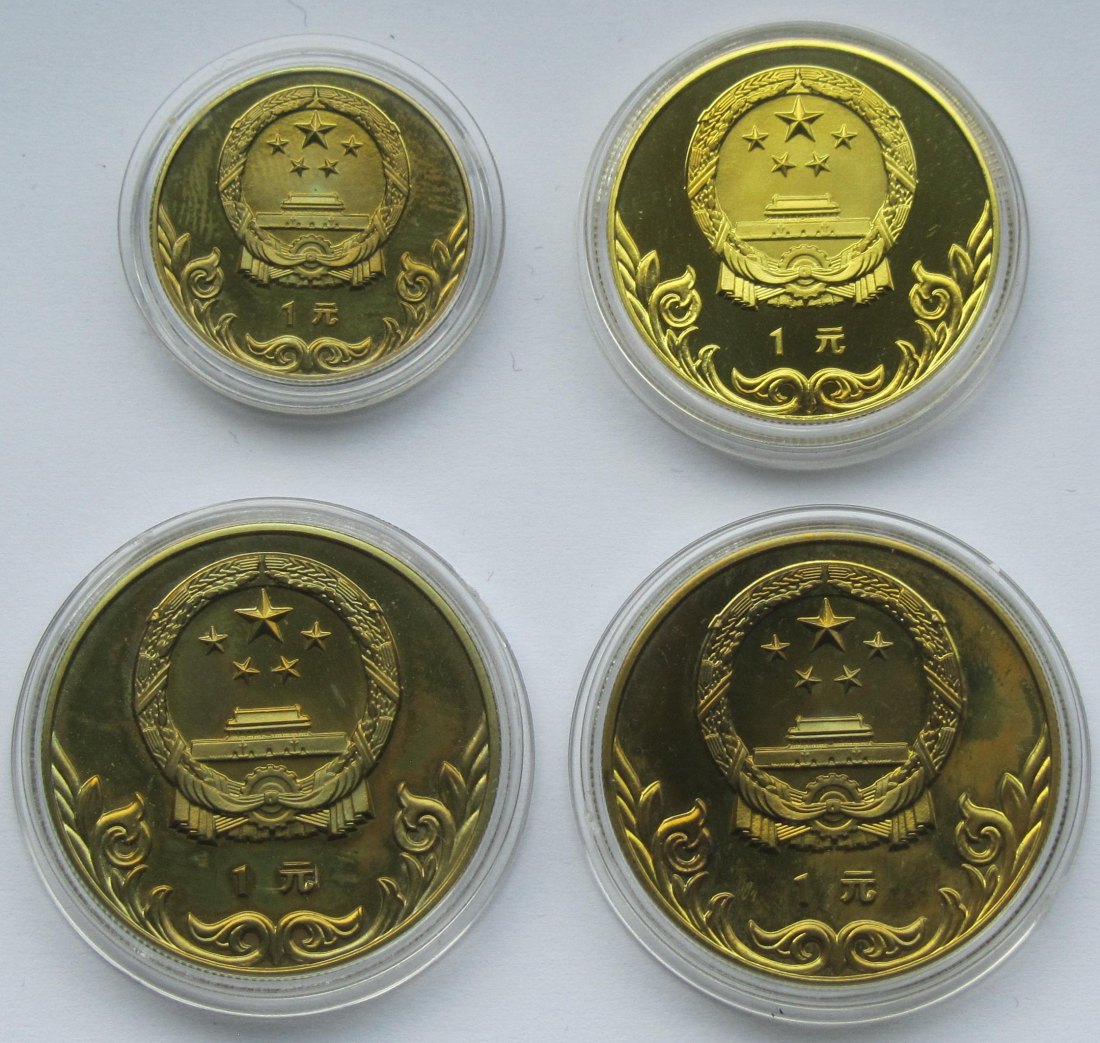  China: 4 x 1 Yuan Moskau 1980   