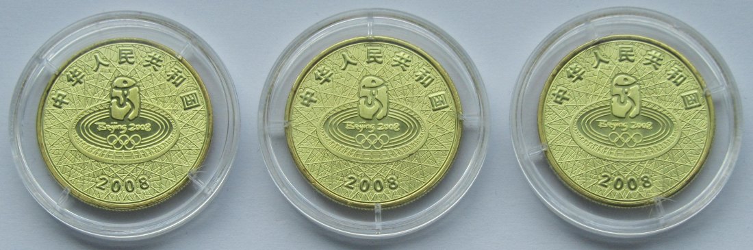 China: 3 x 1 Yuan Peking 2008   
