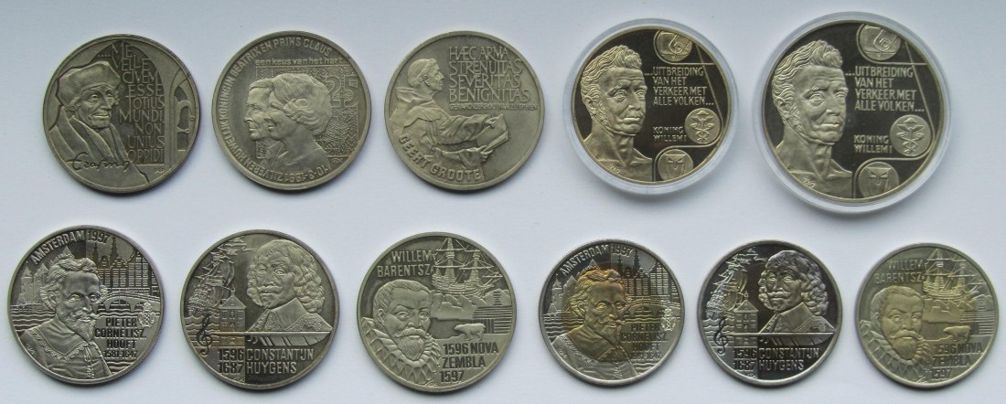  Niederlande: Elf verschiedene ECUs in Kupfer-Nickel   