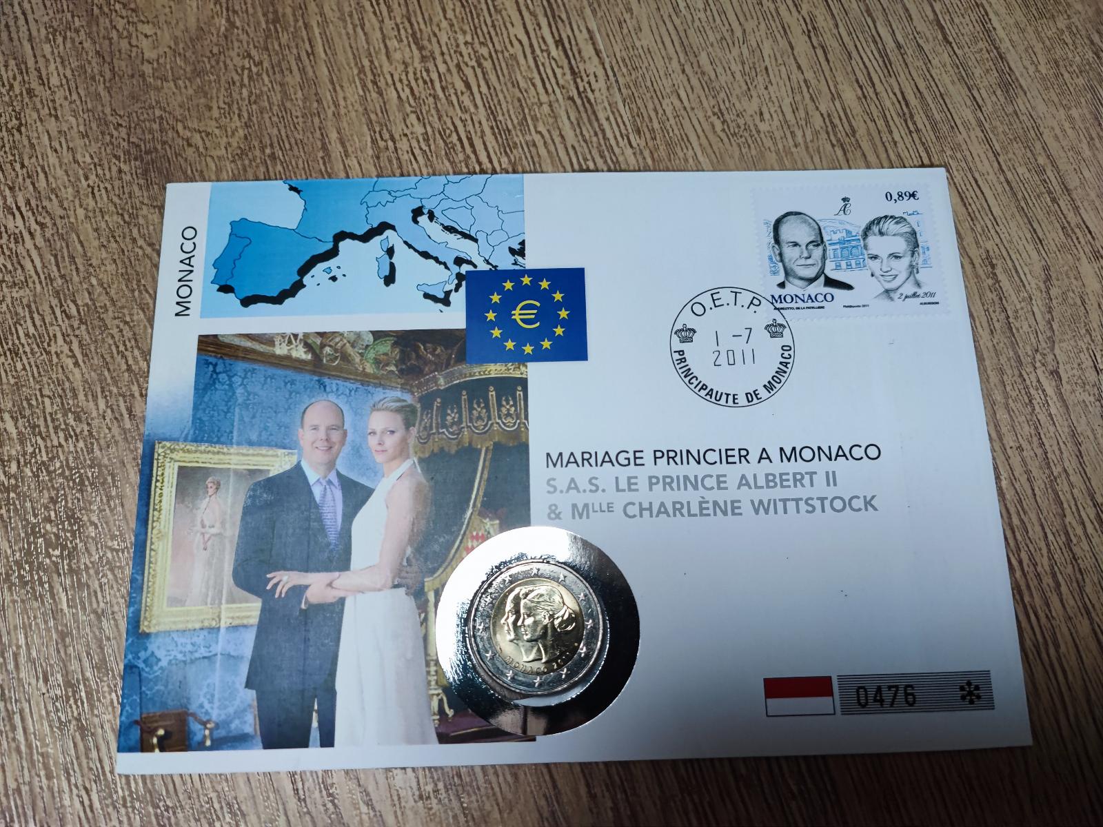  MONACO 2011 PRINC ALBERT AND CHARLENE NUMISBRIEF   