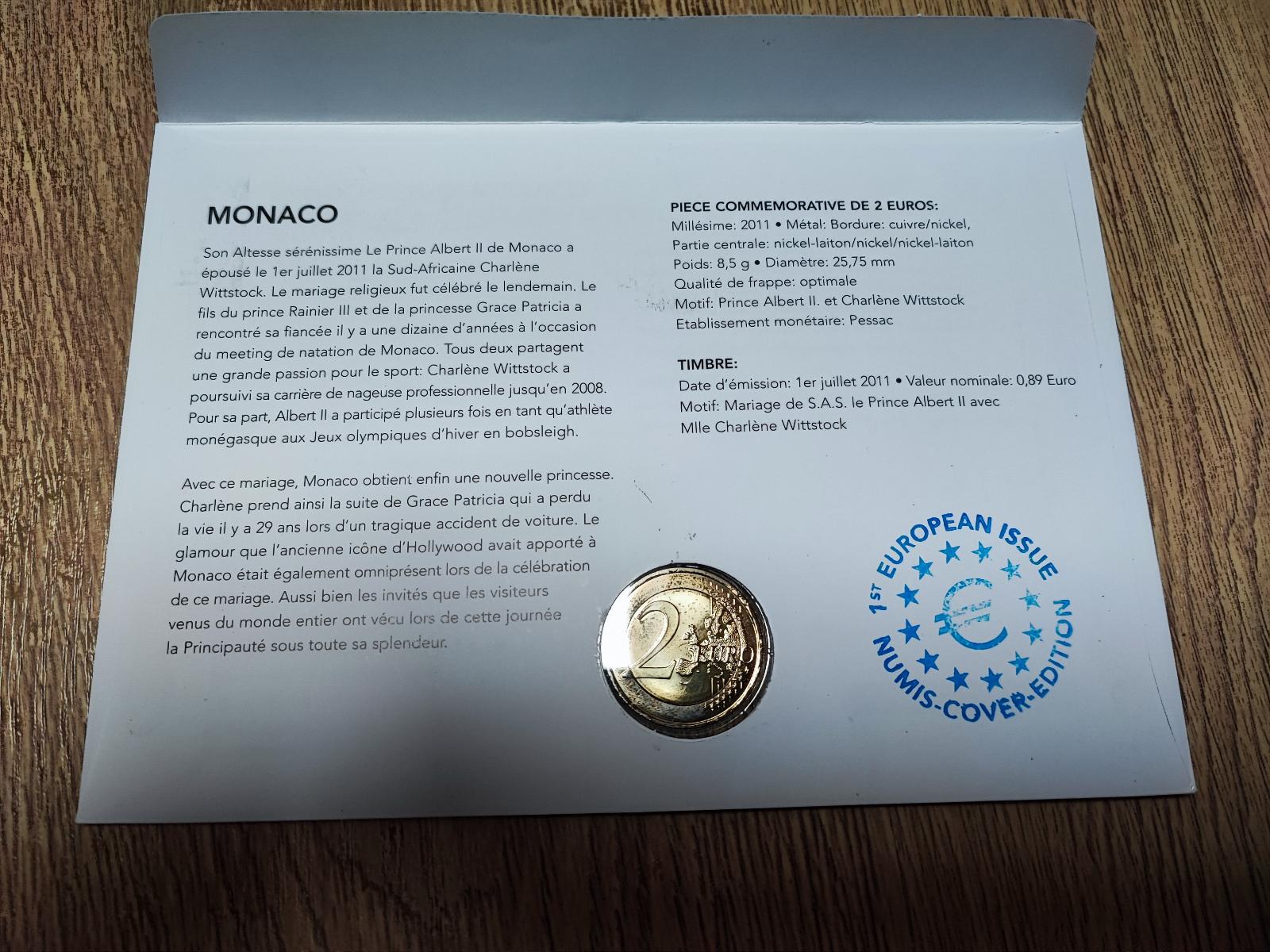  MONACO 2011 PRINC ALBERT AND CHARLENE NUMISBRIEF   