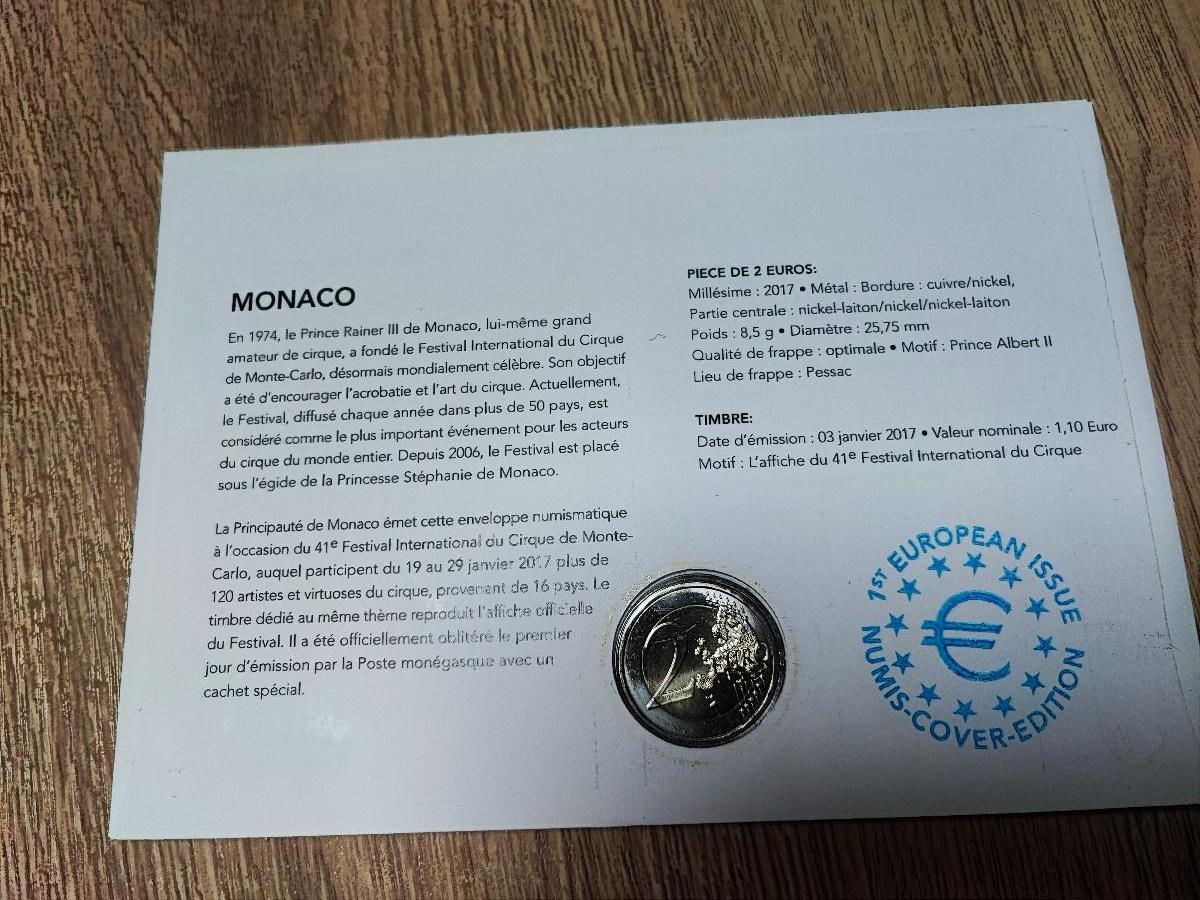  MONACO 2017 CIRQUE DE MONTE CARLO NUMISBRIEF   