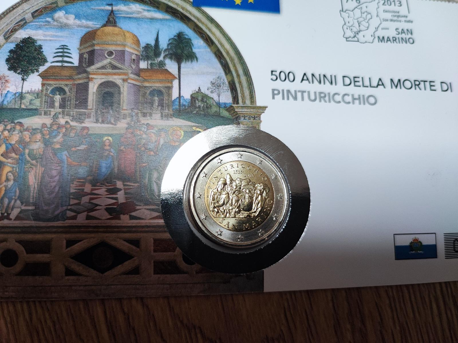  SAN MARINO 2 EURO 2013 Numis Pinturicchio 500 NUMISBRIEF   