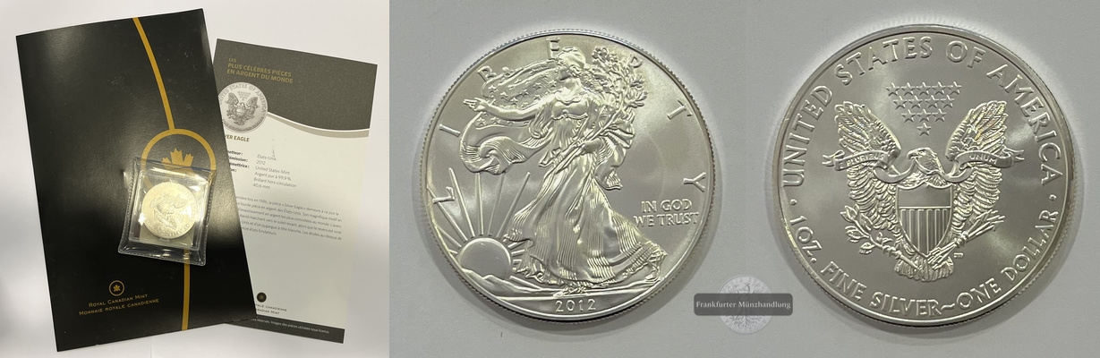  USA 1 Dollar 2012 Walking Liberty KM#273 FM-Frankfurt Feinsilber: 31,06g   