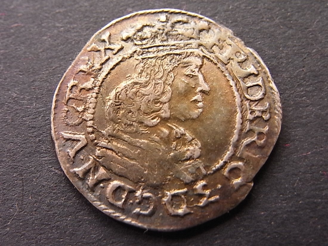  Dänemark 1/16 Reichstaler 1669 Glückstadt Hede152   