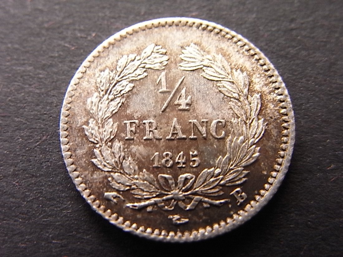  Frankreich 1/4 Franc 1845 vzgl   