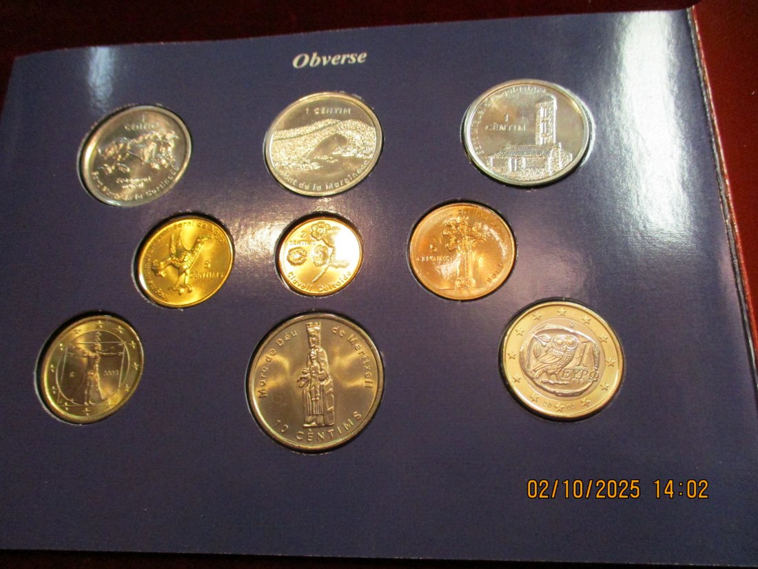  Andorra Münzen 2003 Set Gewicht mit Verpackung 73g   