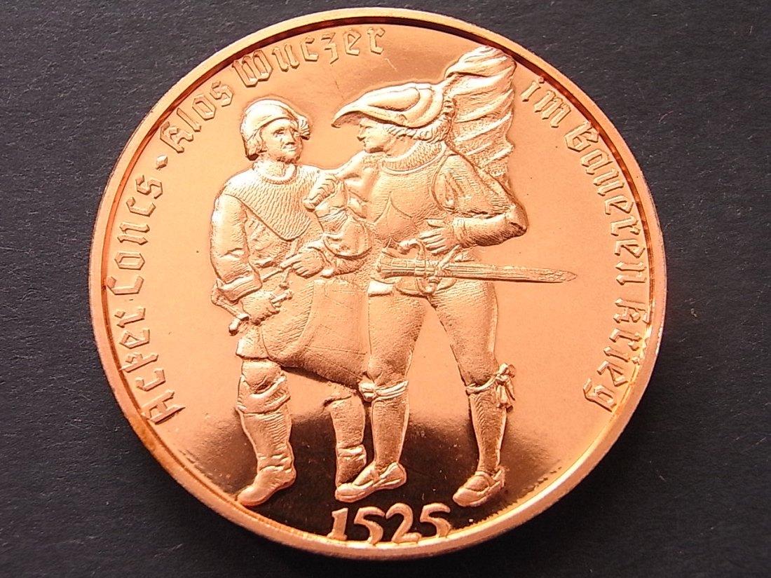  Medaille Thomas Müntzer Ehrung Bauernkrieg 1989 40mm Proof   