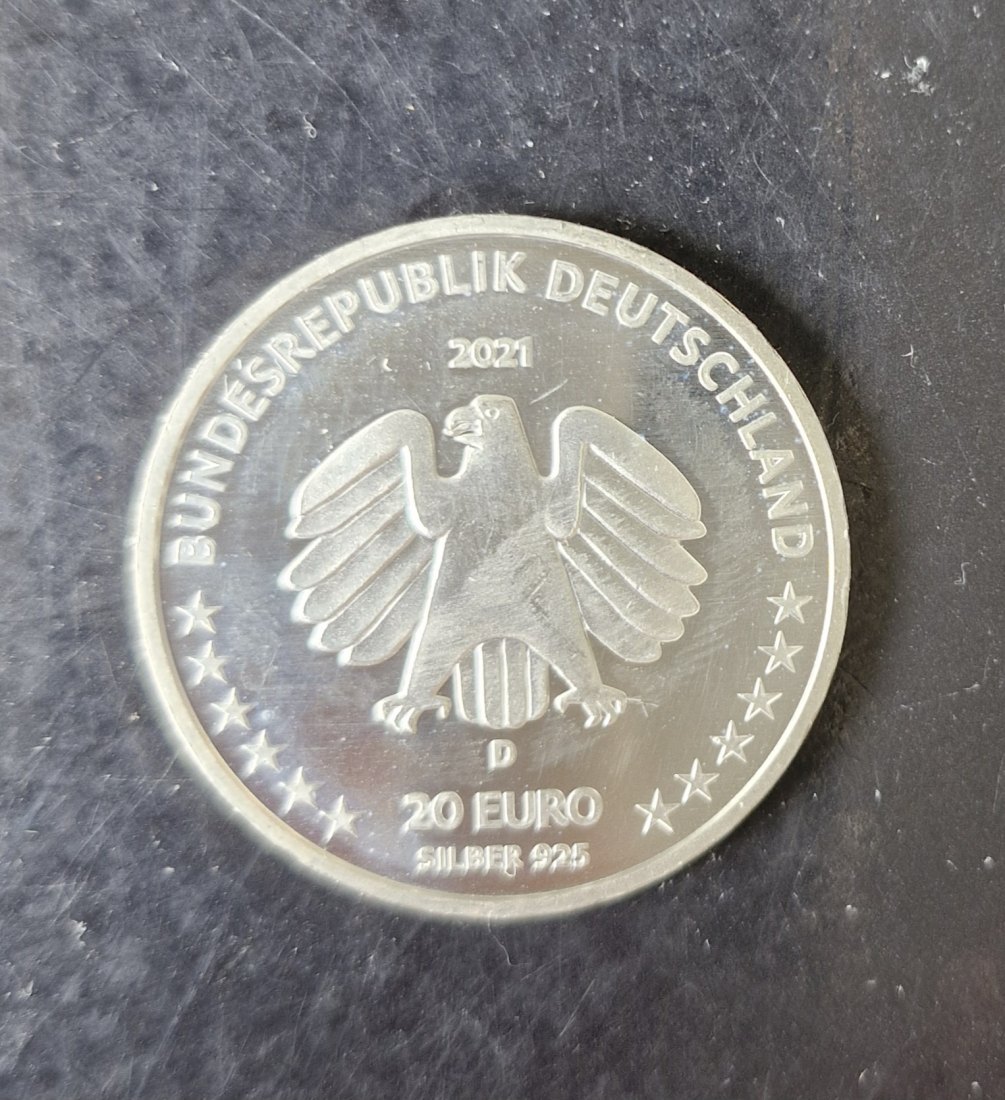  Gedenkmünze 20€ Sophie Scholl 100. Geburtstag 2021   