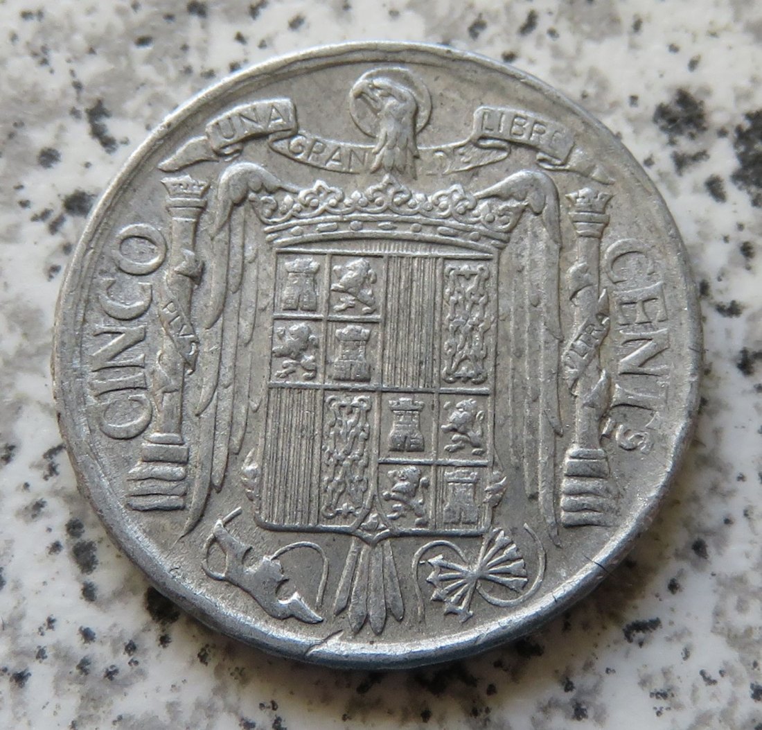  Spanien 5 Centimos 1940   