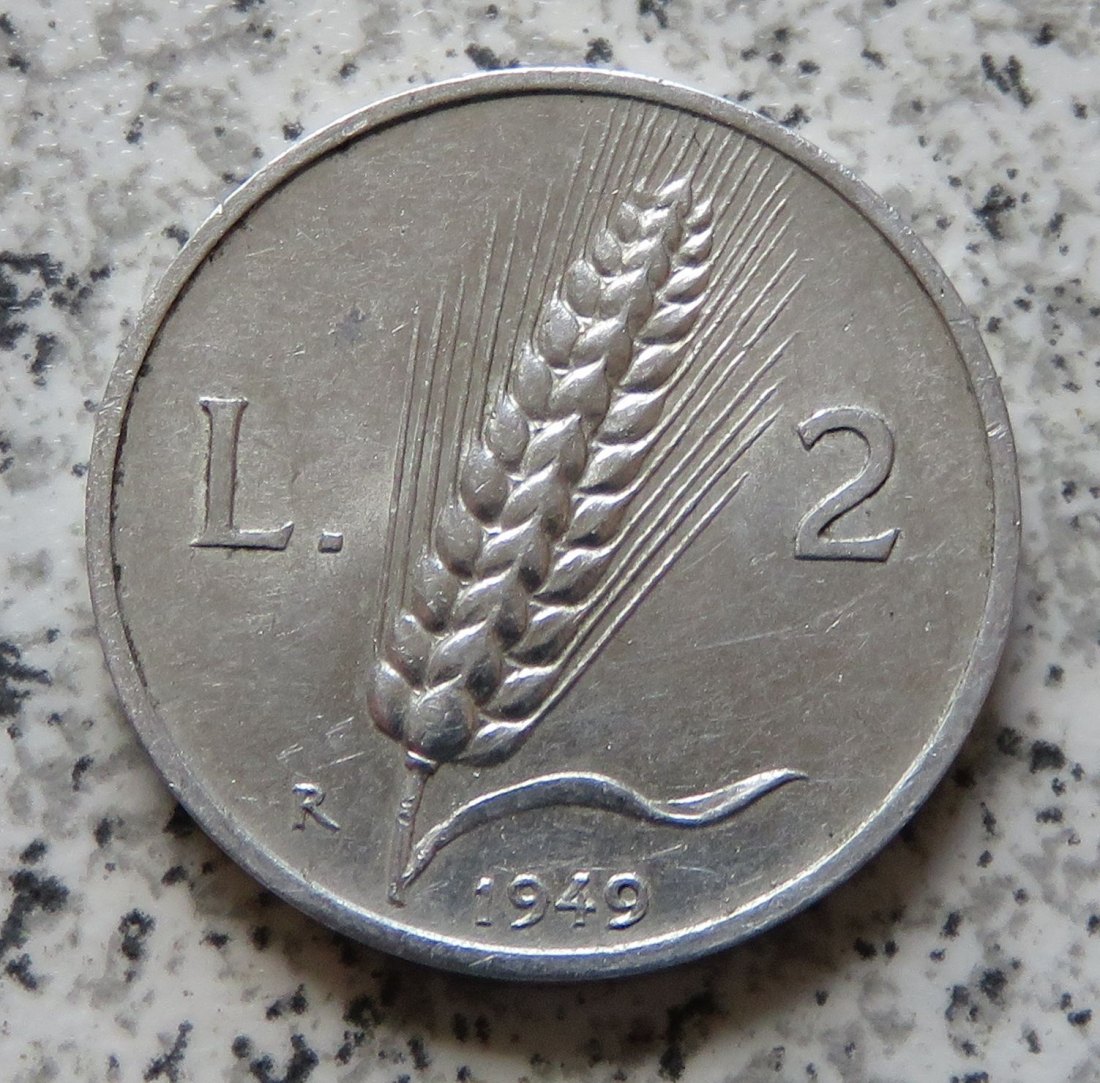 Italien 2 Lire 1949 R   