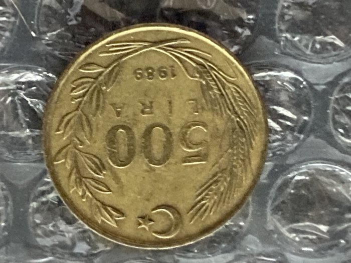  Münze Münzen Umlaufmünze Türkei 500 Lira 1989   