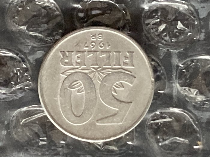  Münze Münzen Umlaufmünze Ungarn 50 Filler 1967   