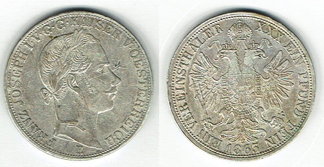  SZAIVERT KAISERREICH ÖSTERREICH FRANZ JOSEPH VEREINSTALER 1863 E   