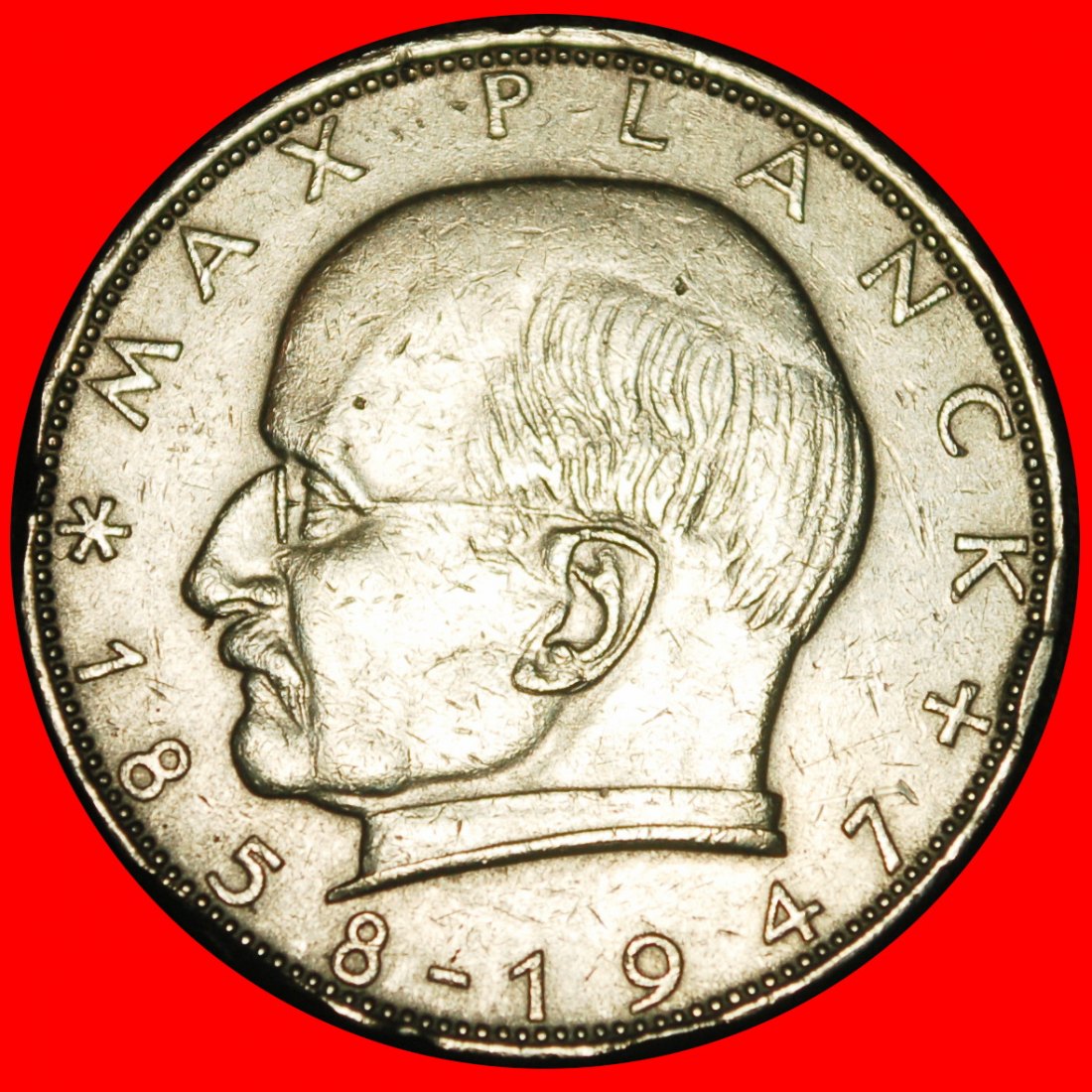  * NOBEL PRIZE 1918:GERMANY★2 MARKS 1962F★PLANCK 1858-1947★BADEN-WUERTTEMBERG★LOW START ★ NO RESERVE!   