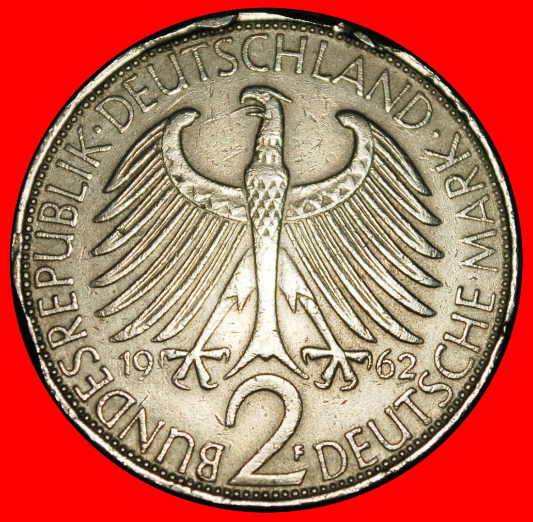  * NOBEL PRIZE 1918:GERMANY★2 MARKS 1962F★PLANCK 1858-1947★BADEN-WUERTTEMBERG★LOW START ★ NO RESERVE!   