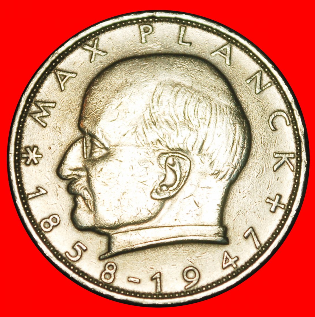  * NOBEL PRIZE 1918:GERMANY★2 MARKS 1964F★PLANCK 1858-1947★BADEN-WUERTTEMBERG★LOW START ★ NO RESERVE!   