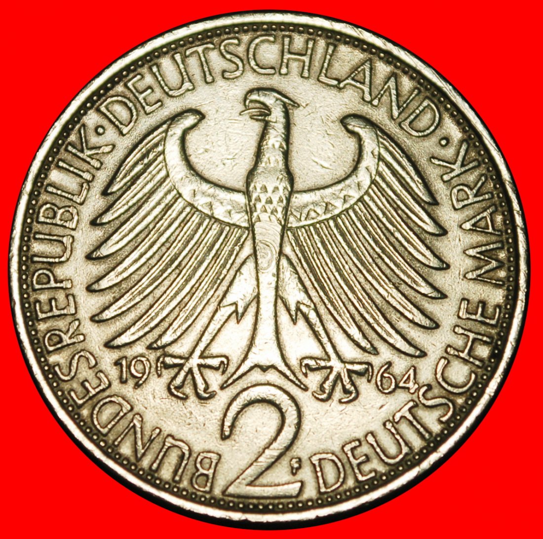  * NOBEL PRIZE 1918:GERMANY★2 MARKS 1964F★PLANCK 1858-1947★BADEN-WUERTTEMBERG★LOW START ★ NO RESERVE!   