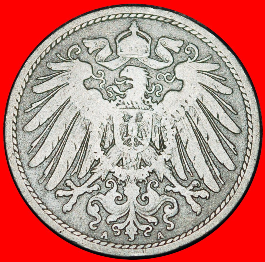  Ⰶ EAGLE (1890-1916): GERMANY★10 PFENNIGS 1897A PRUSSIA! WILLIAM II 1888-1918★LOW START ★ NO RESERVE!   