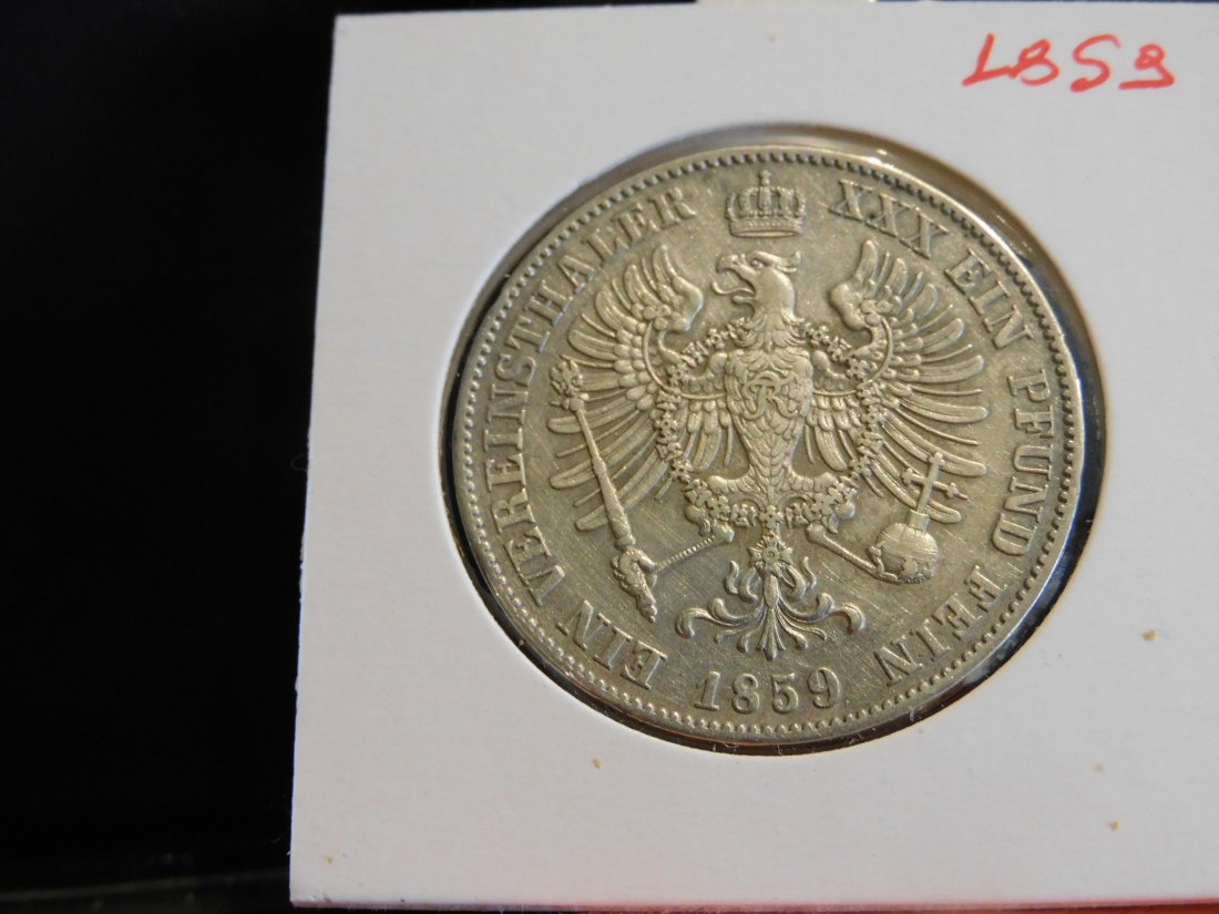  GERMANY 1 THALER 1859 PRUSSIA.GRADE-PLEASE SEE PHOTOS.   