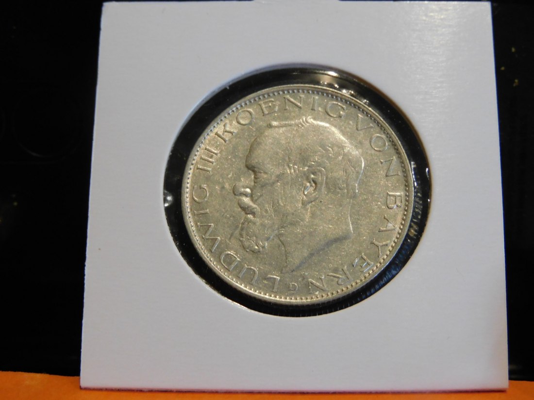 GERMANY 2 MARK 1914 BAVARIA.GRADE-PLEASE SEE PHOTOS.