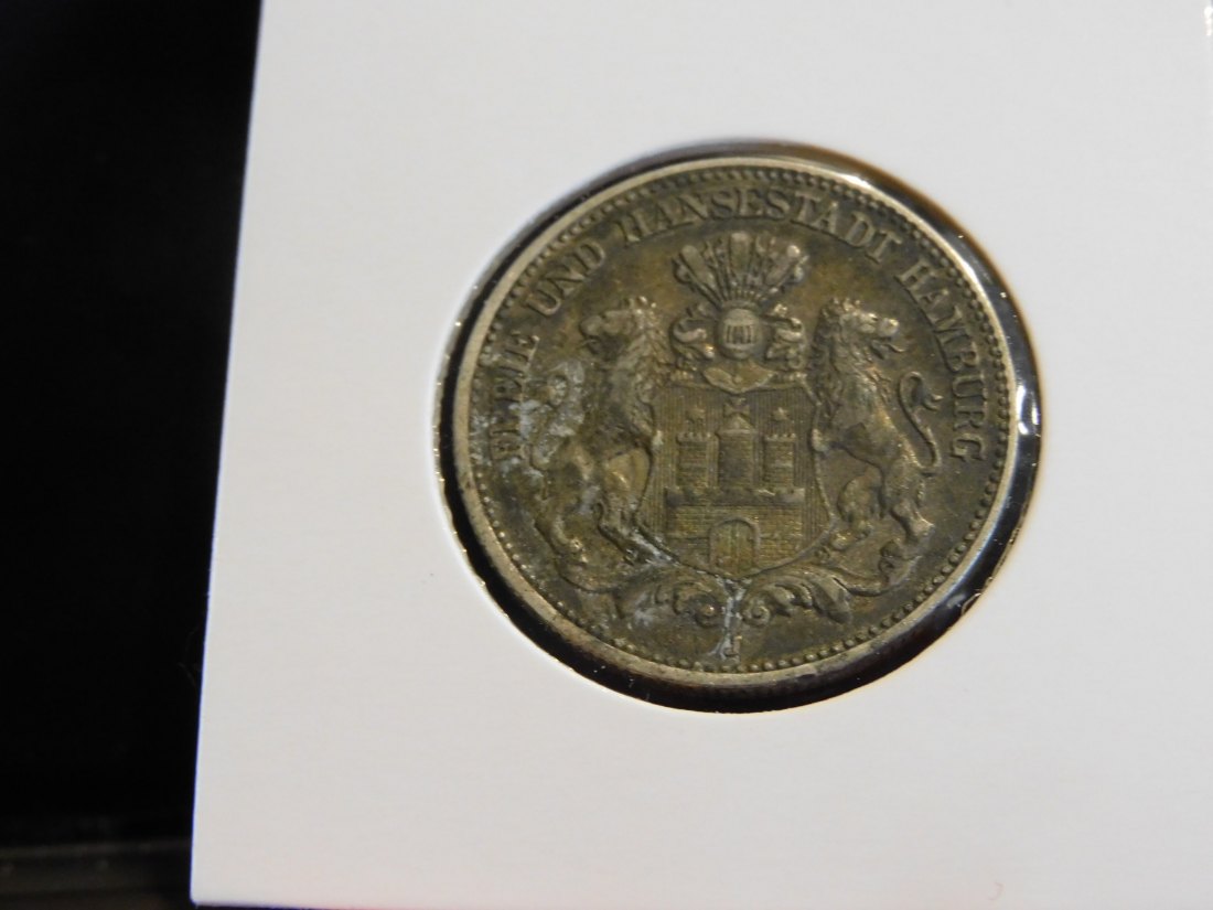 GERMANY 2 MARK 1906 HAMBURG.GRADE-PLEASE SEE PHOTOS.